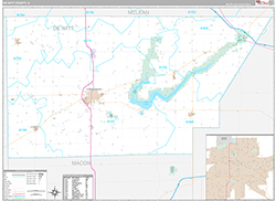 DeWitt County Wall Map Premium Style 2026